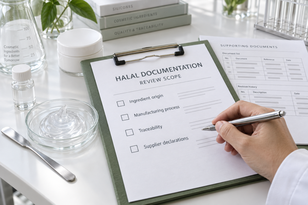 halal documentation scope for cosmetic silicone ingredients